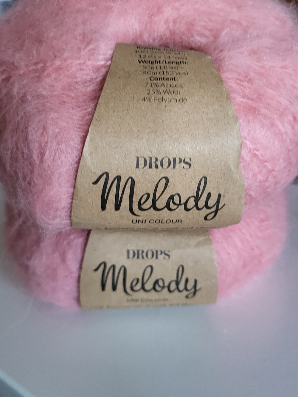 DROPS Melody Soft Pink Alpaca Yarn